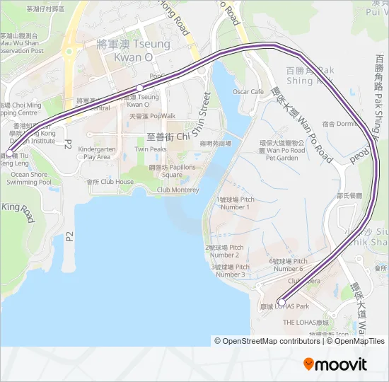 將軍澳綫 TSEUNG KWAN O LINE Subway Line Map