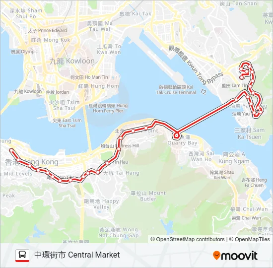 603A Bus Line Map
