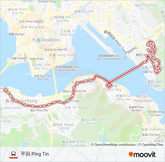 603A Bus Line Map