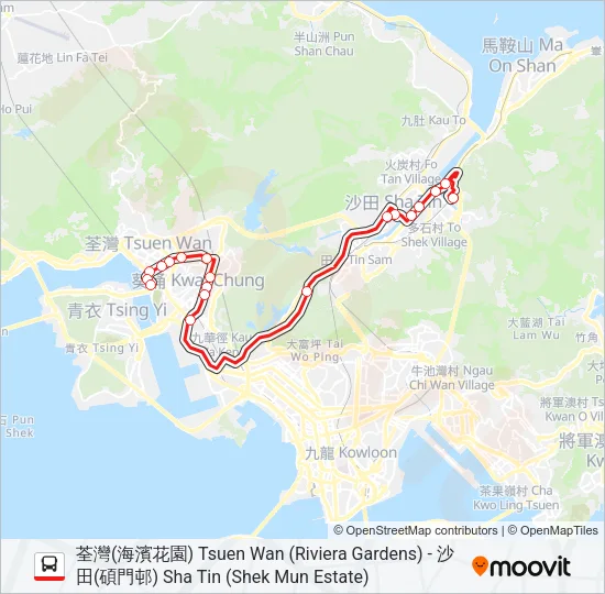 38B Bus Line Map