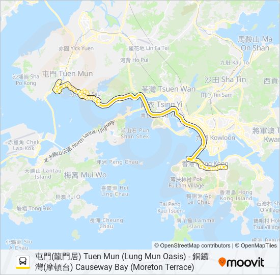 962 bus Line Map