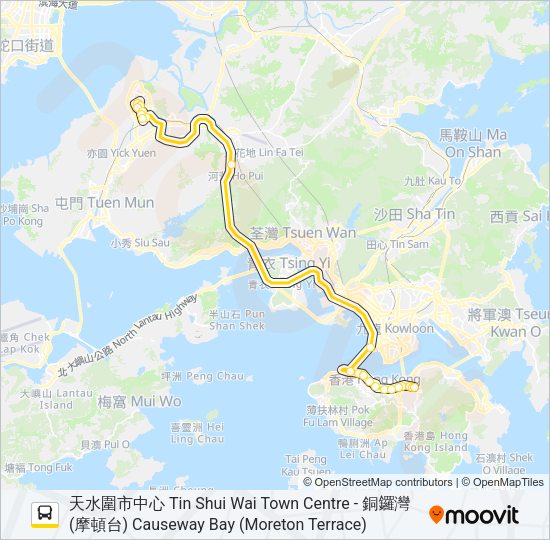 巴士969的線路圖