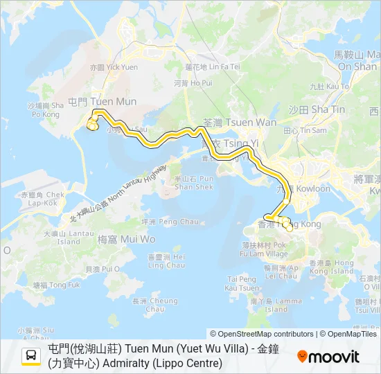 962A Bus Line Map