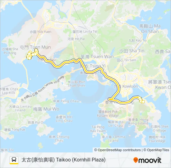 962C Bus Line Map