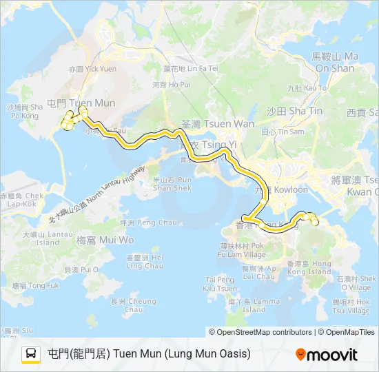 962C Bus Line Map