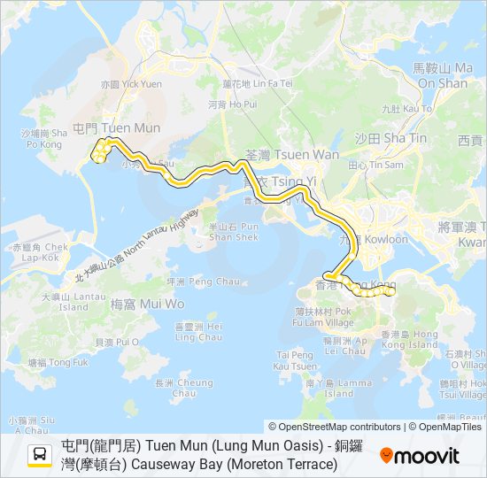 962P bus Line Map