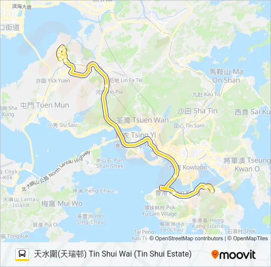 969C Bus Line Map
