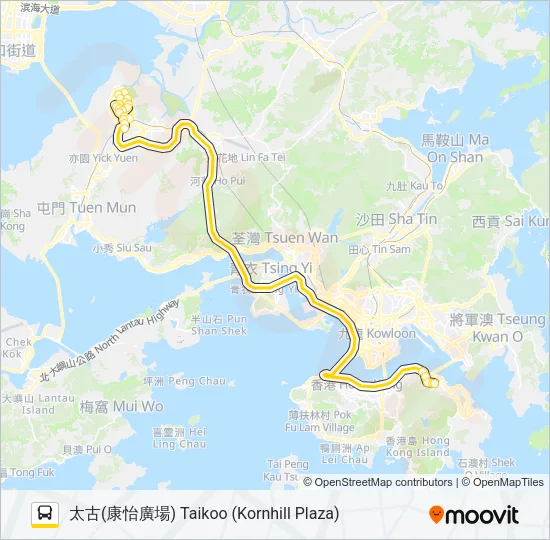 969C Bus Line Map