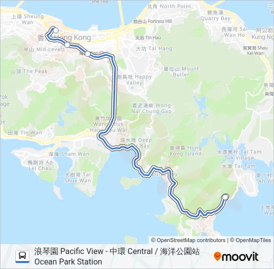 巴士HR53的線路圖