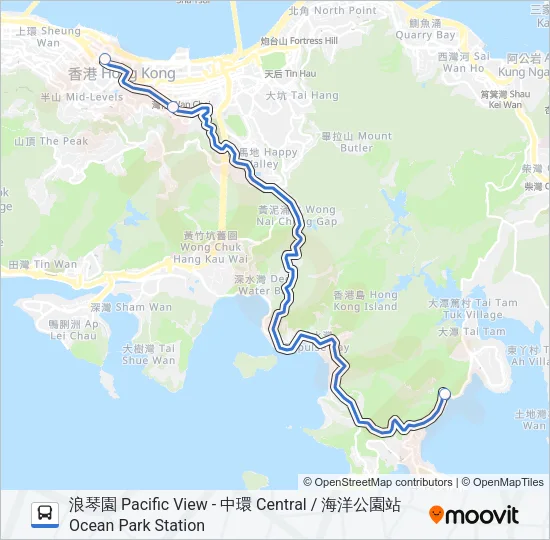 巴士HR53的線路圖