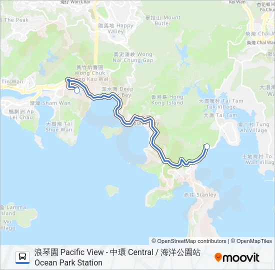 巴士HR53的線路圖
