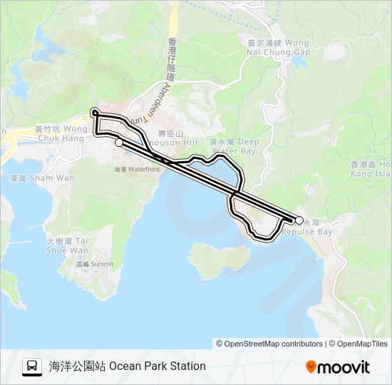 巴士HR91的線路圖