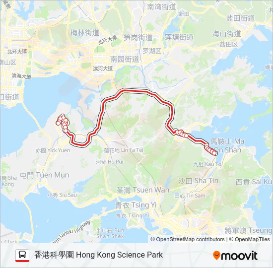 65X Bus Line Map