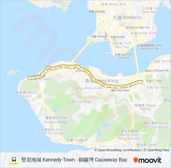 5B bus Line Map