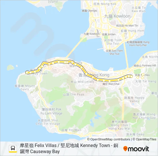 5B Bus Line Map