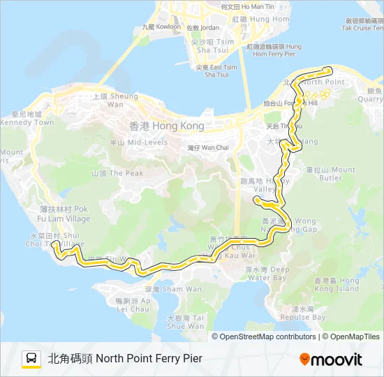 41A Bus Line Map