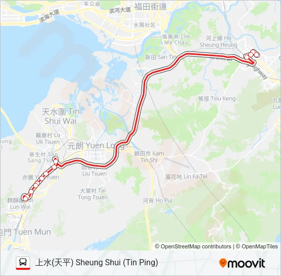 261P Bus Line Map