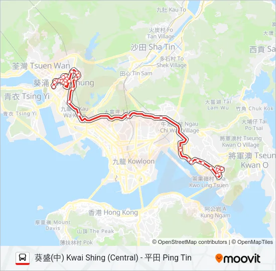 38P Bus Line Map