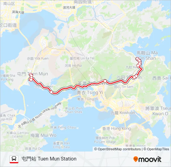 263A Bus Line Map