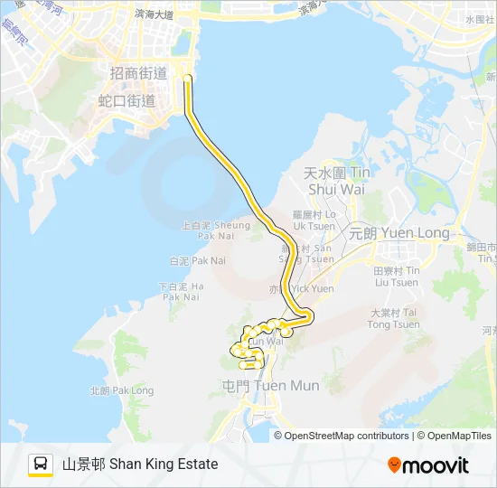 B3A Bus Line Map