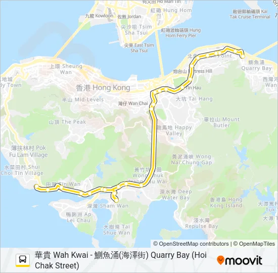 N72 Bus Line Map