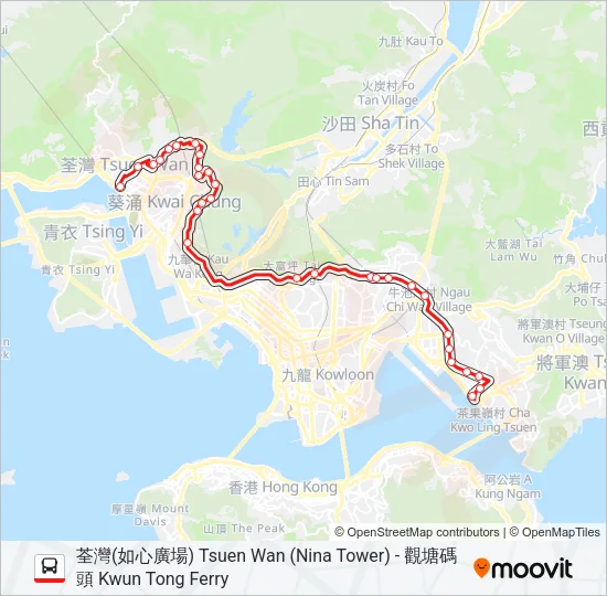 40P Bus Line Map