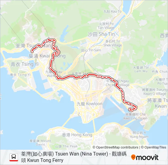 40P Bus Line Map