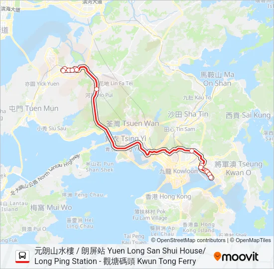 268P Bus Line Map