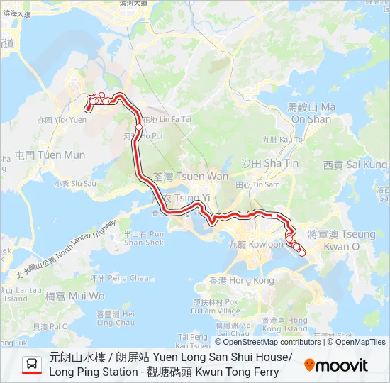 268P Bus Line Map