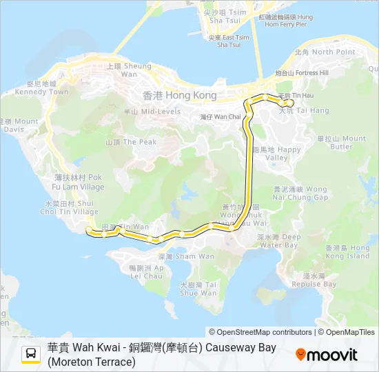 72 Bus Line Map