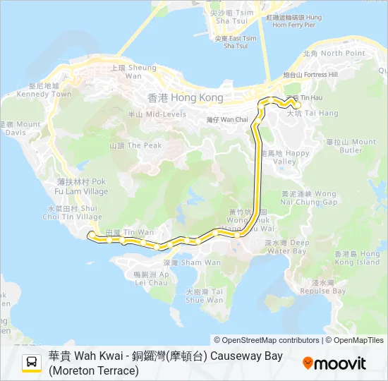 72 Bus Line Map
