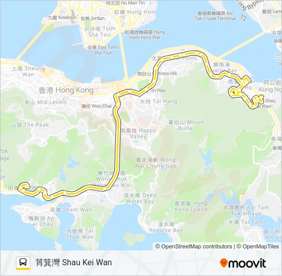 77 Bus Line Map