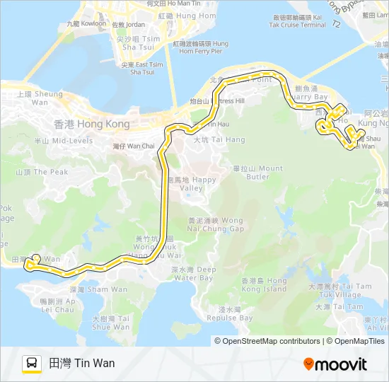 77 Bus Line Map