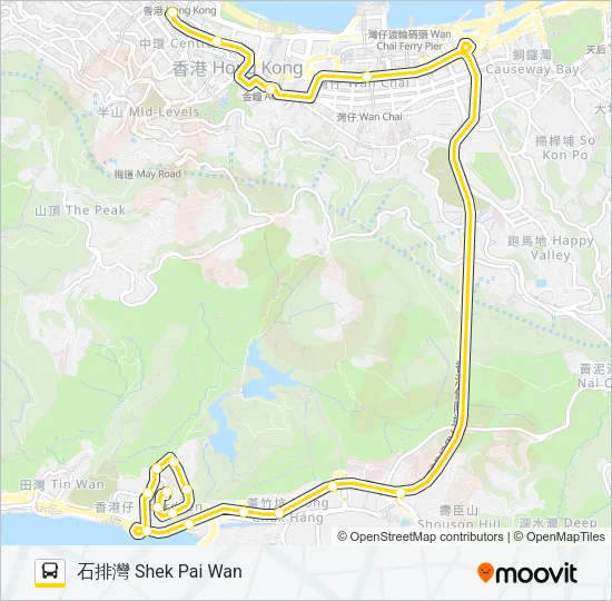 70P Bus Line Map
