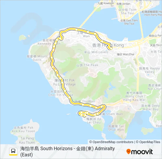 90B Bus Line Map