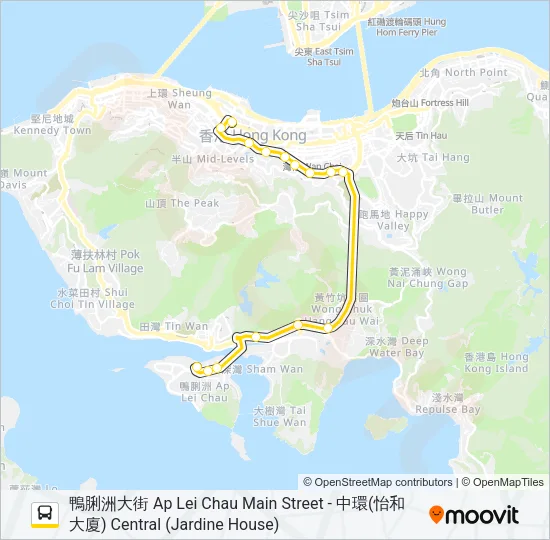 90C Bus Line Map