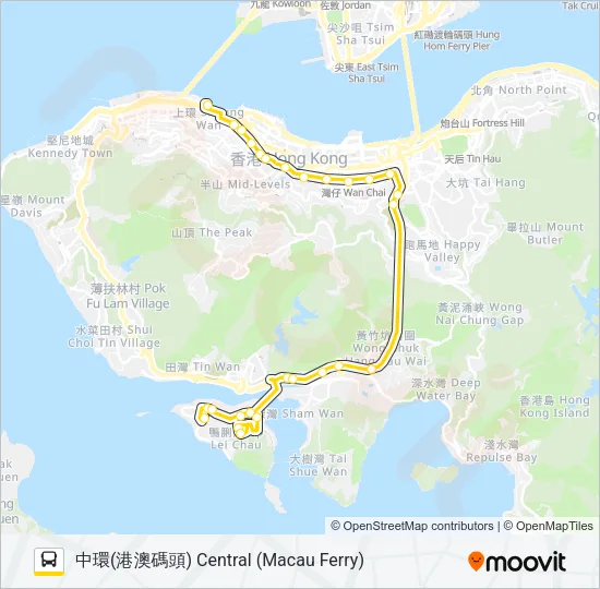 N90 Bus Line Map