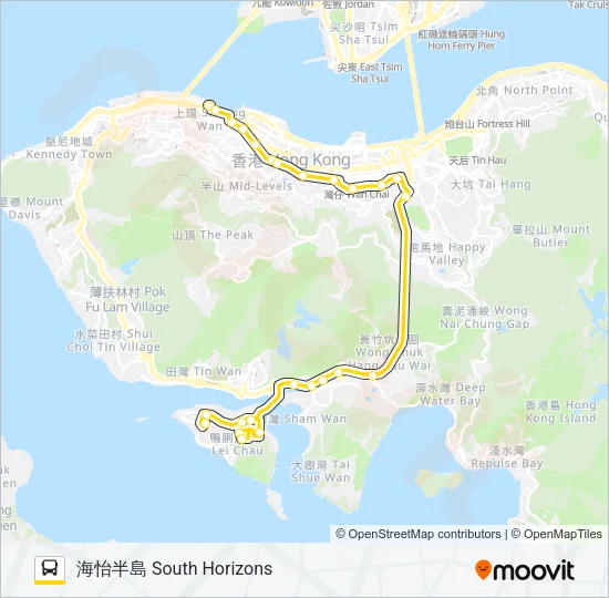 N90 Bus Line Map