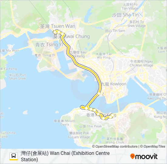 930A Bus Line Map