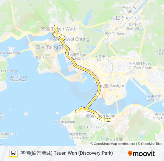 930A Bus Line Map