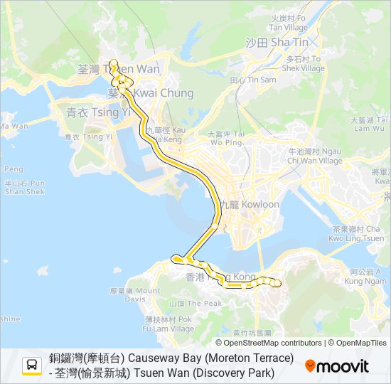 930X bus Line Map