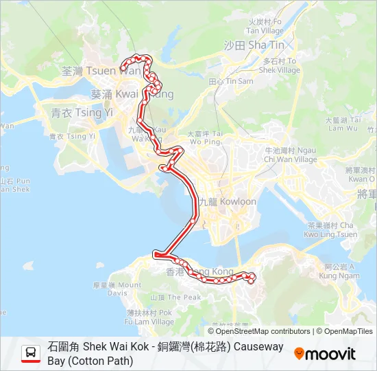 936 Bus Line Map