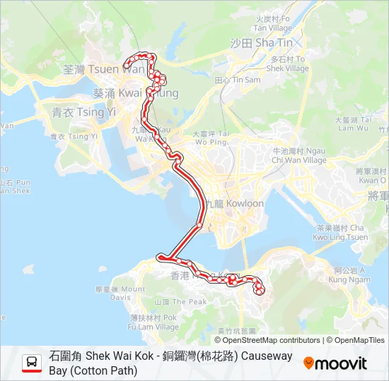 936 Bus Line Map