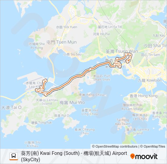 巴士E32的線路圖