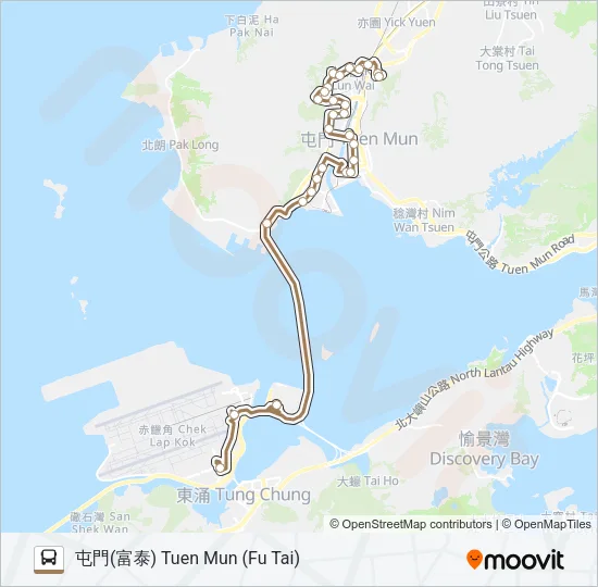 NA33 Bus Line Map
