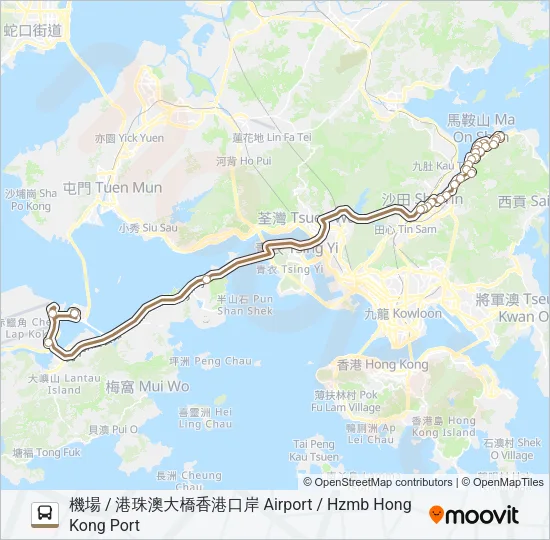 NA40 Bus Line Map