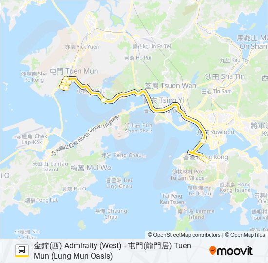 X962 bus Line Map