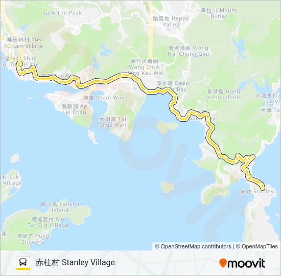 73 Bus Line Map