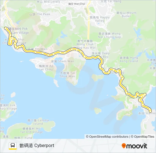 73 Bus Line Map