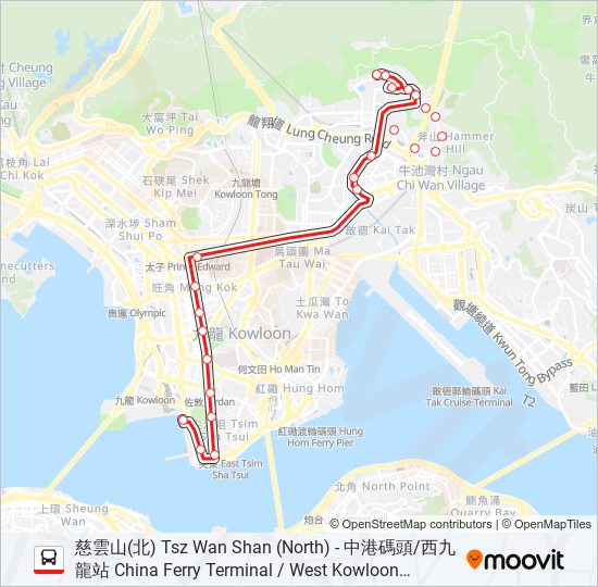 3X bus Line Map